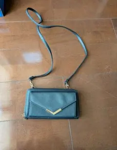 ブラック お財布ショルダーバッグ