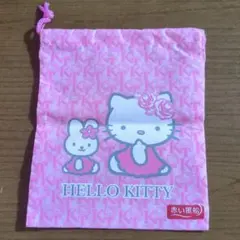 Hello Kitty 沖縄限定 巾着袋 ピンク 平成レトロ - メルカリ