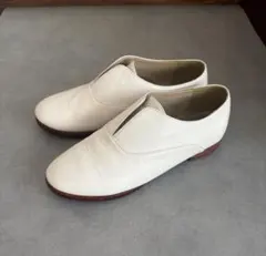 【zucca】ホワイトレザー スリッポン フラットヒール 24.5cm