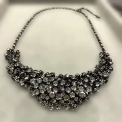 【値下げ】ビィンテージネックレス クリア ビジュー ネックレス 結婚式 付け襟