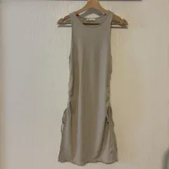 ZARA ノースリーブワンピース ベージュ