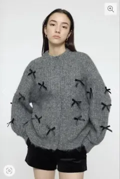 お値下げ交渉可 RIBBON FANCY カーディガン　T.GRY