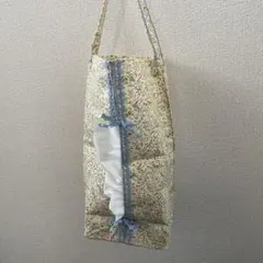 花柄ティッシュケースカバー 壁掛けタイプ ボックスティッシュ用　新品未使用