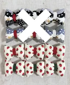 いちご柄 トリミングチョーカー 6個セット+°