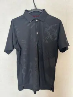 y*o様 黒のグラフィックポロシャツ