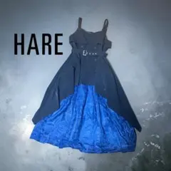 HARE ハレ レースレイヤートレンチキャミワンピース　ネイビーのサムネイル