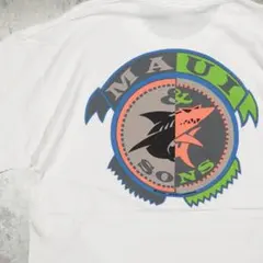 90s USA製 MAUI & SONS マウイ&サンズ Tシャツ サメ サーフのサムネイル