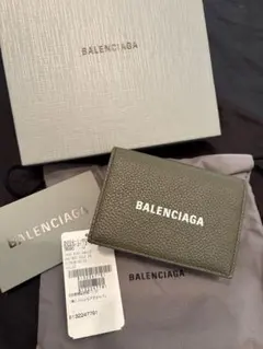 BALENCIAGA バレンシアガ ミニ ウォレット グレー レザー