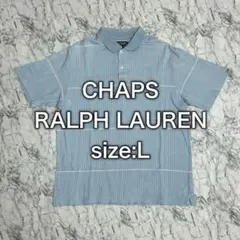 90s 古着 CHAPS RALPH LAUREN ポロシャツ L ストライプ