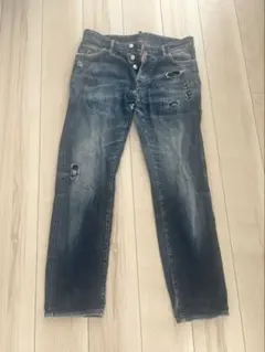DSQUARED2 ダメージ加工 ブルーデニム 44