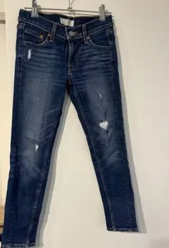 LEVI'S 711 SKINNY ダメージデニム W24 L26