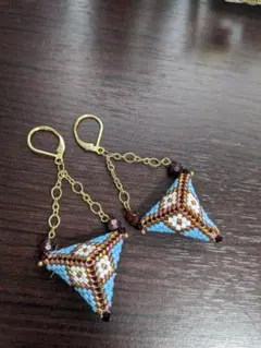 ❀春色❀エスニックピアス（ターコイズ）