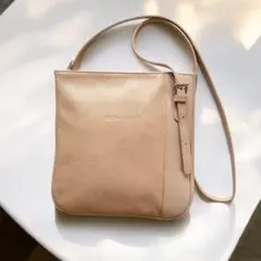 ロンシャン 本革 ショルダーバッグ ベージュ系