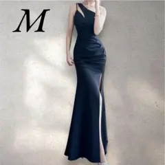 新品 ロング スリット ワンピース ワンショルダー イブニングドレス レディース