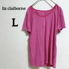 liz claiborne ピンク Tシャツ 【L】サイズ 半袖