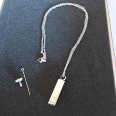 シルバー バー型ペンダント ネックレス