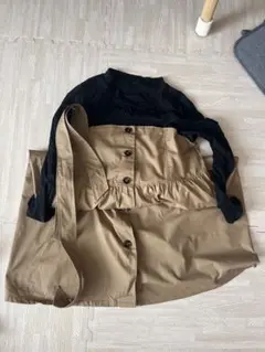 マタニティワンピース 黒とベージュ　産前産後