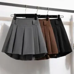 プリーツミニスカート 秋冬キュロット 新品 大きいサイズ 小さいサイズ