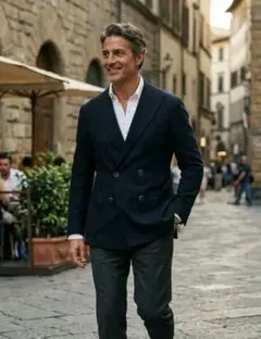 極美品 パオロジョルダーノ 100%カシミヤ イタリア製 ジャケット 黒 48 