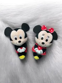 ディズニー　ミッキーとミニー　ぬいぐるみ　2体セット　キーホルダー　エイブル