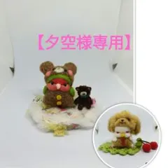 羊毛フェルト クマになったコザクラインコちゃん