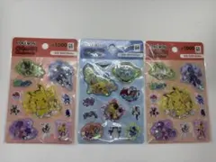 韓国ダイソー ポケモンシール 3点セットウォーターシール|ぷくぷくシール