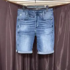 美品　G-STAR RAW D-STAQ 3D 1/2 デニムハーフパンツ　28のサムネイル