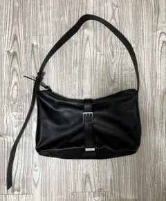 ZARA メンズ ブラック ショルダーバッグ 合成皮革