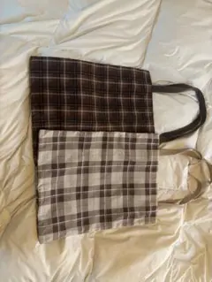 talbyyumi チェック柄トートバッグ2点セット