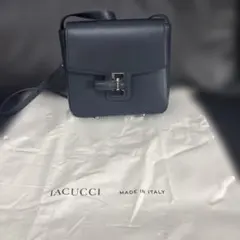 超美品IACUCCI ムーサ SD RUGAネイビー レザー ショルダーバッグ 