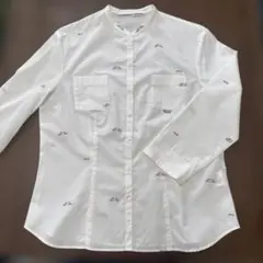 マドモアゼルノンノン　刺繍ブラウス　七分〜八部袖