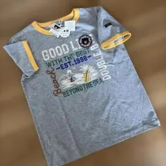 新品未使用ミキハウスDOUBLE.B ビーチTシャツ 140cm グレー半袖