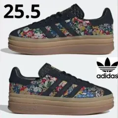 アディダスリバティ・ロンドン　ガゼルボールド　フラワープリント　厚底スニーカー