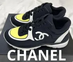 お値下げ✨美品✨CHANEL スニーカー ホワイト/ネイビー/バーガンディ37 