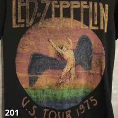 US古着 LED ZEPPELIN 1975 ツアーTシャツ 黒 M プリントのサムネイル