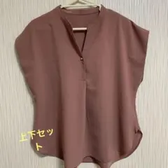 OPAQUE.CLIP セットアップ　ブラウス&パンツ　ベビーピンクS 36