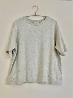navy 半袖 クルーネック Tシャツ グレー　レディース