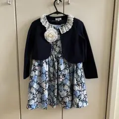 入学式 花柄ワンピース&ボレロ