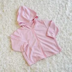 【UNIQLO ユニクロ】エアリズム　パーカー　UVカット　ピンク　90cm