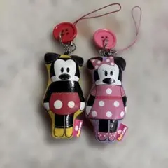 ミッキーとミニー ストラップ 2個セット