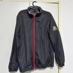 adidas ナイロンジャケット 黒/赤 Mサイズ