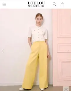 LOULOU WILLOUGHBY ホワイトカーディガン 半袖のサムネイル