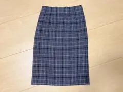 チェックタイトスカート　ユナイテッドアローズグリーンレーベル　膝丈