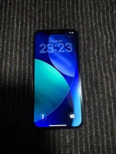 iPhone 12ブルー/128GB 背面ひび割れあり　（手帳型ケースオマケ）