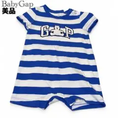 【美品】Baby Gap ロンパース 90 ストライプ 青 18-24M