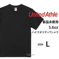 ユナイテッドアスレ 新品未使用 5.6oz 半袖Tシャツ ブラック Lサイズ