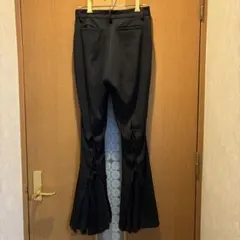 bubbles バックレースアップ フレアパンツ ブラックのサムネイル