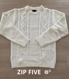 ジップファイブ ニット ホワイト