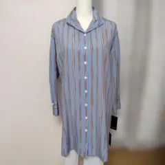 ロングブラウス (水色ボーダー)のサムネイル