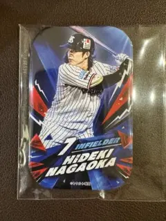 【未開封】東京ヤクルトスワローズ　長岡秀樹選手　スワローズトレカ　缶バッジ